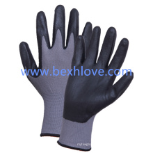 13 Gauge Nylon / Spandex Liner, Nitrile Coating, Micro-Foam Finish Safety Gloves